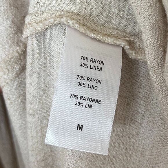 Rachel Pally Linen Blend Beige Doreen Dress Medium - Picture 4 of 5